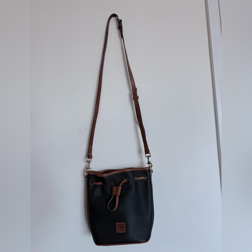 Dooney & Bourke Blue and Tan Leather Interior